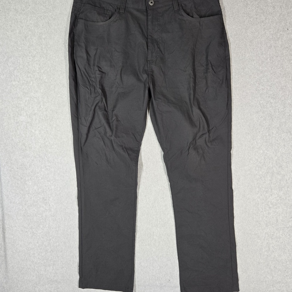 Eddie Bauer Men Pants‎ 38X32 Gray Nylon Spandex Tech Chino 30" Inseam Logo